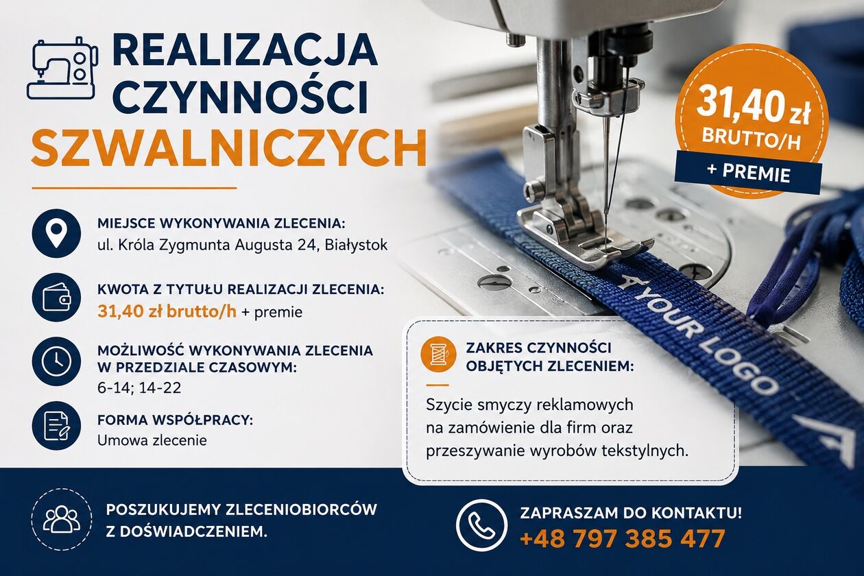 Realizacja czynności szwalniczych