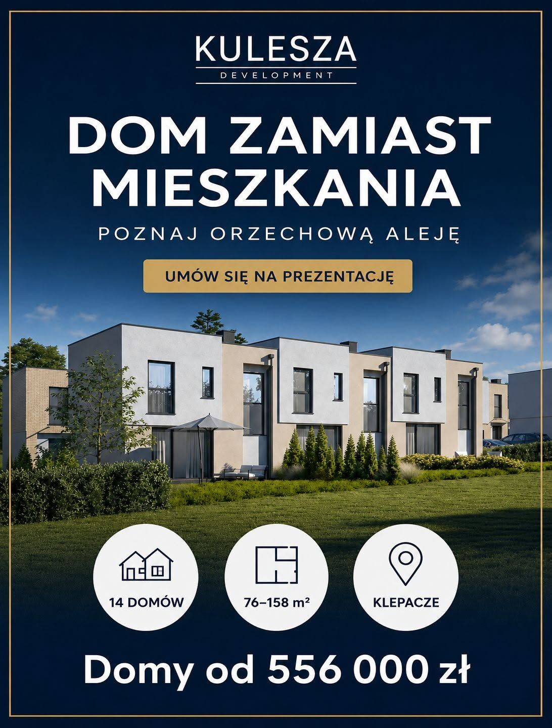 Dom bezczynszowy- Orzechowa Aleja w Klepaczach
