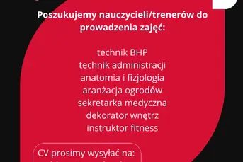 Zatrudnimy nauczycieli i trenerów!