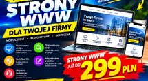 Kompletna strona dla firmy 299 zł, przygotowana po