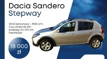 Sprzedam Dacia Sandero Stepway 2011 r. BIAŁYSTOK