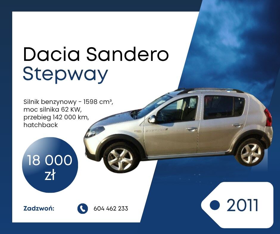 Sprzedam Dacia Sandero Stepway 2011 r. BIAŁYSTOK