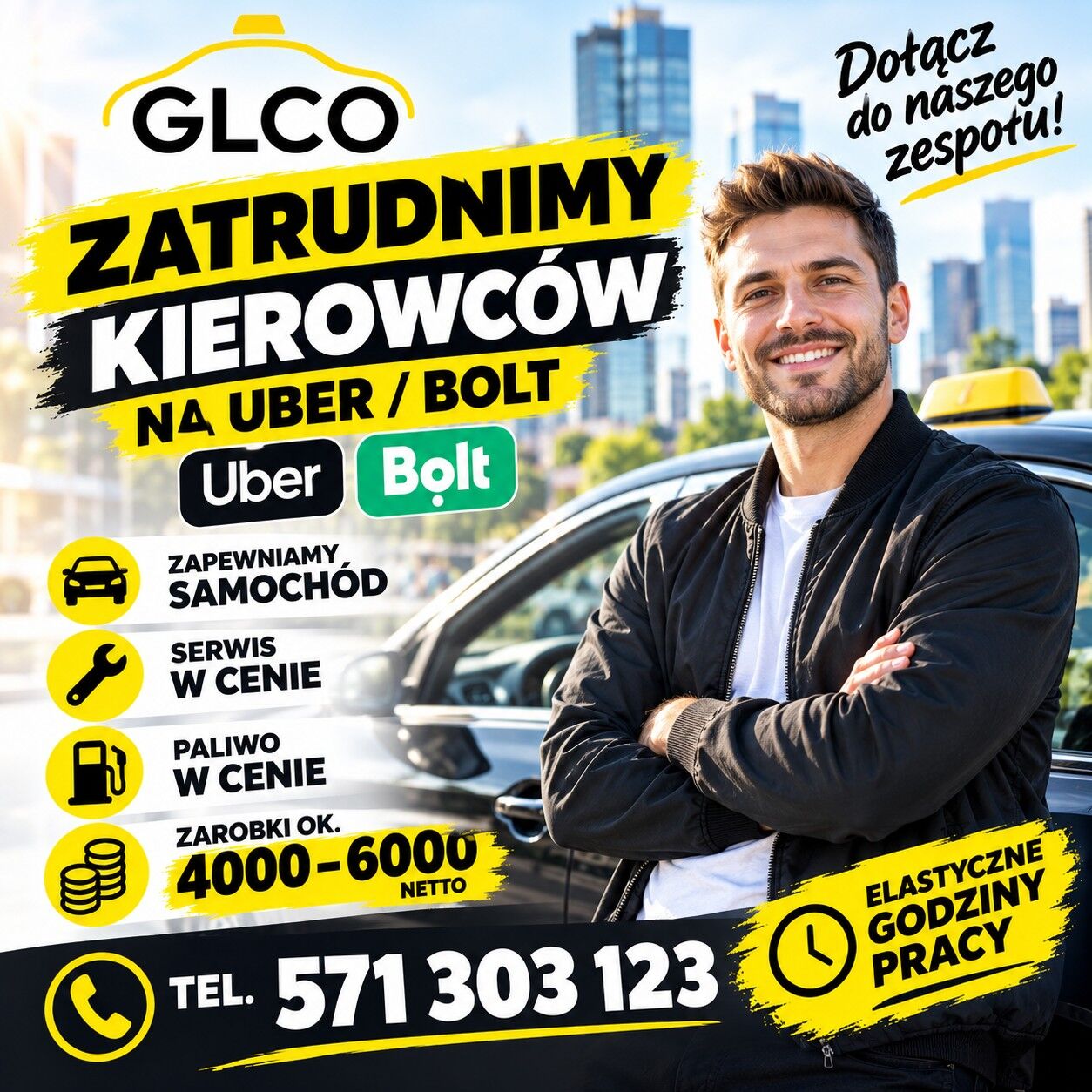 Zatrudnimy na BOLT,FREE NOW,UBER