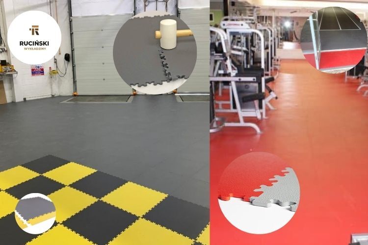 Podłoga techniczna R-tile - do siłowni, magazynów, garaży, warsztatów MONTAŻ