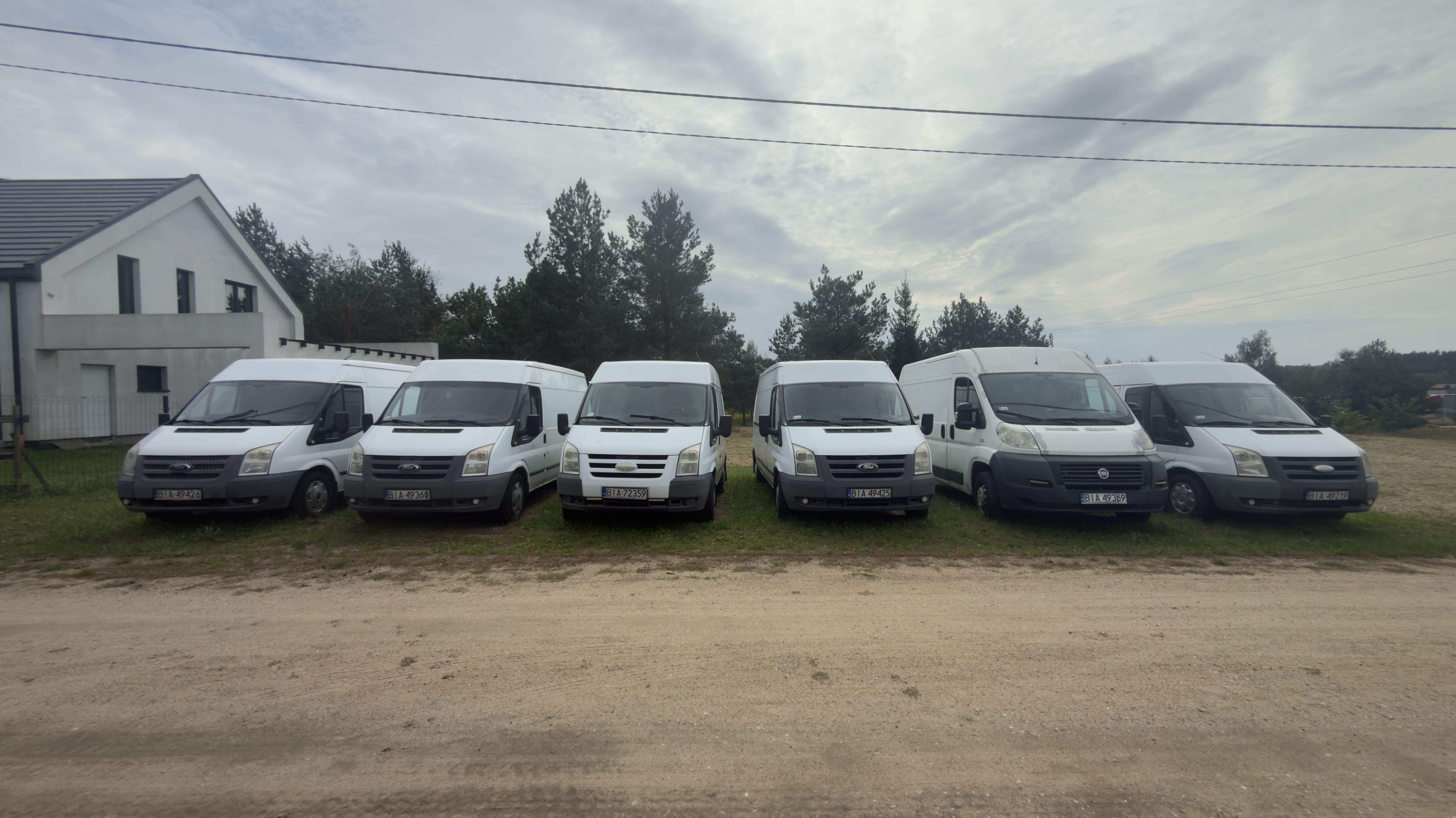 Cała flota ford transit i Fiat ducato