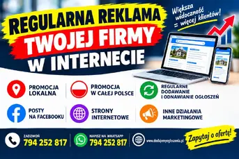 REGULARNA REKLAMA TWOJEJ FIRMY W INTERNECIE