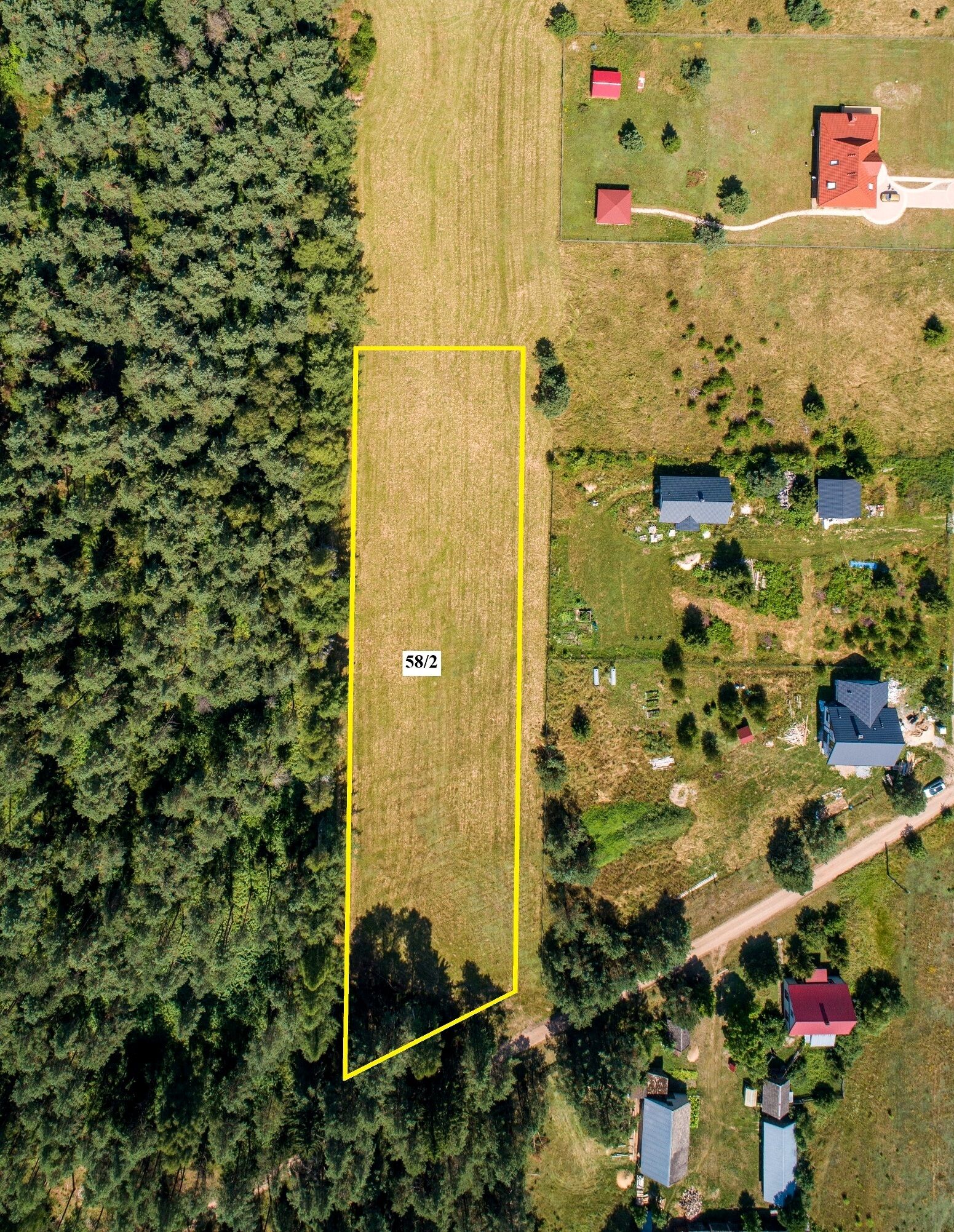 Działka budowlana o pow. 4999 m2. W Przechodach, gm. Gródek z bezterminowymi W Z