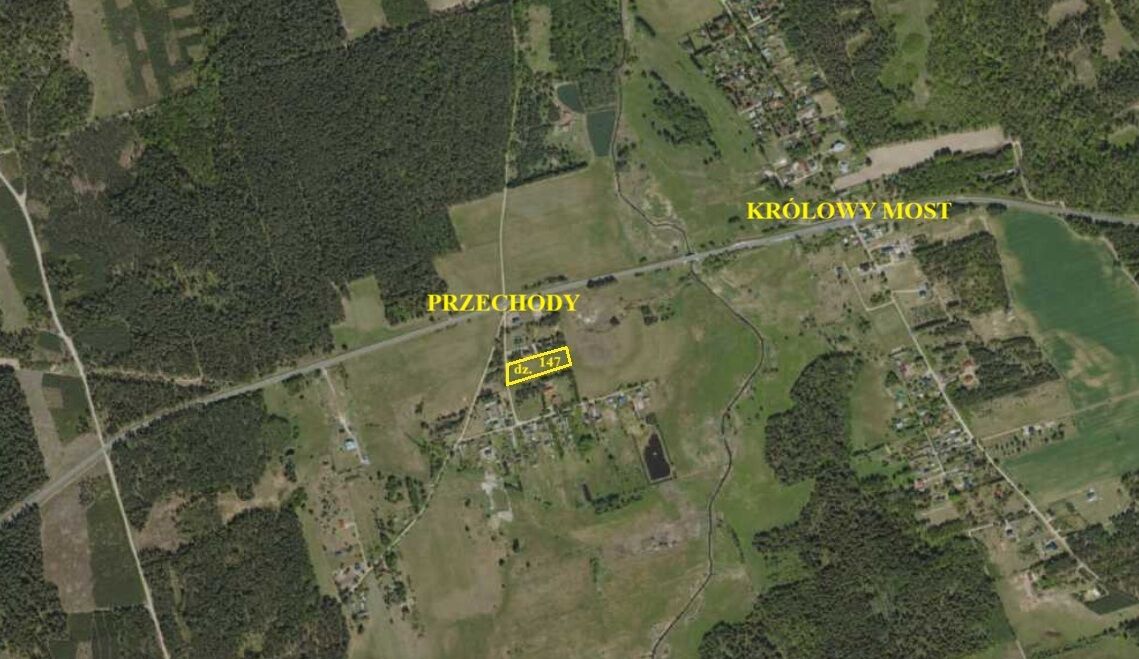 Działka budowlana o pow. 7800 m2 w Przechodach, gm. Gródek z bezterminowymi W Z