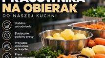 Praca na kuchni, obierak, pomoc kuchenna 