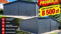 Garaż Blaszany 6x5 antracytowy 1szt W okazyjnej Ce