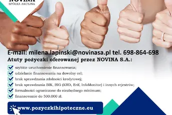 Novina S.A. Pożyczki pod hipotekę
