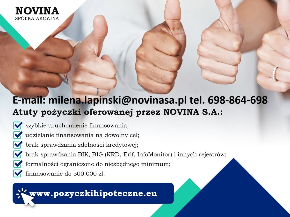 Novina S.A. Pożyczki pod hipotekę