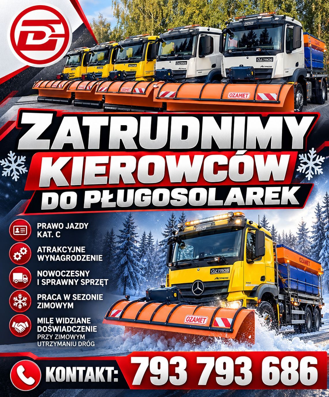 ???? ZATRUDNIMY KIEROWCĘ PŁUGOSOLARKI! ❄️????