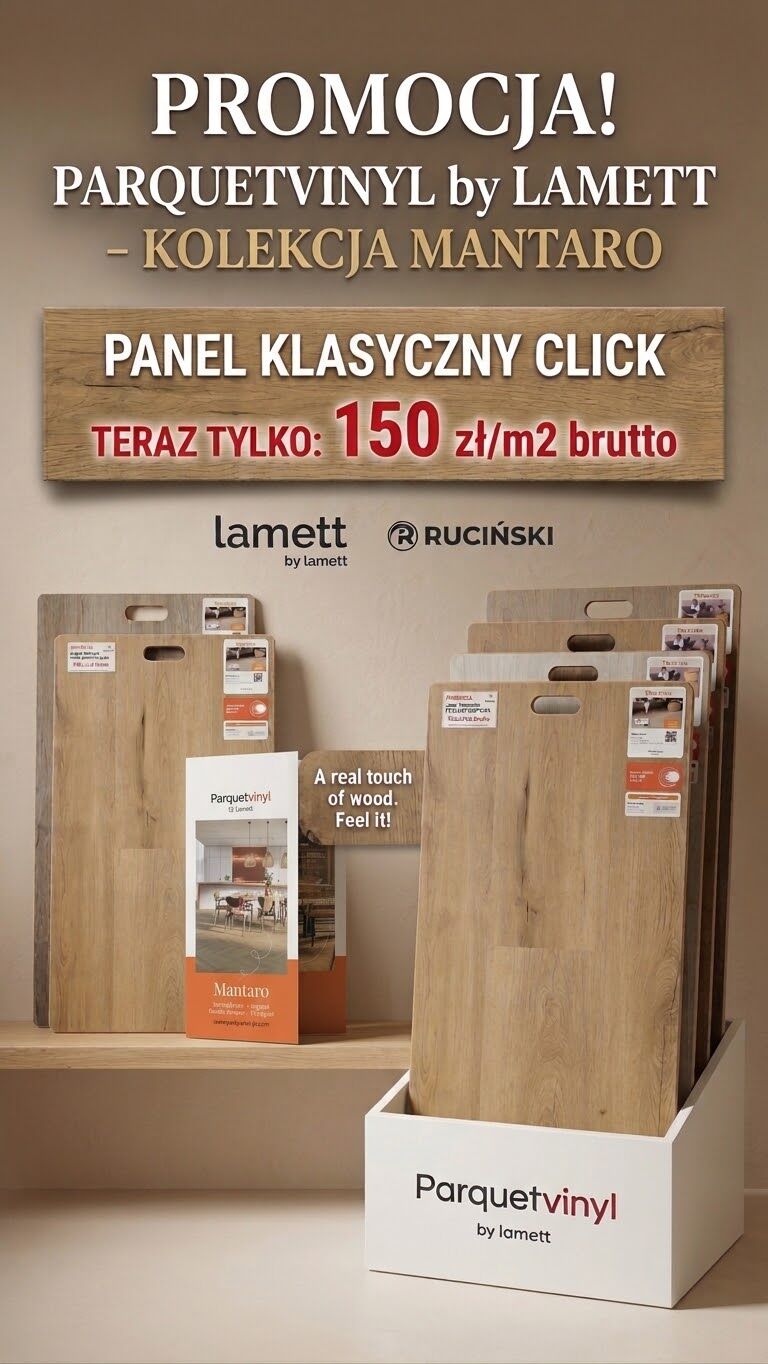 Panele na click Lamett Mantaro 150zł/m2 