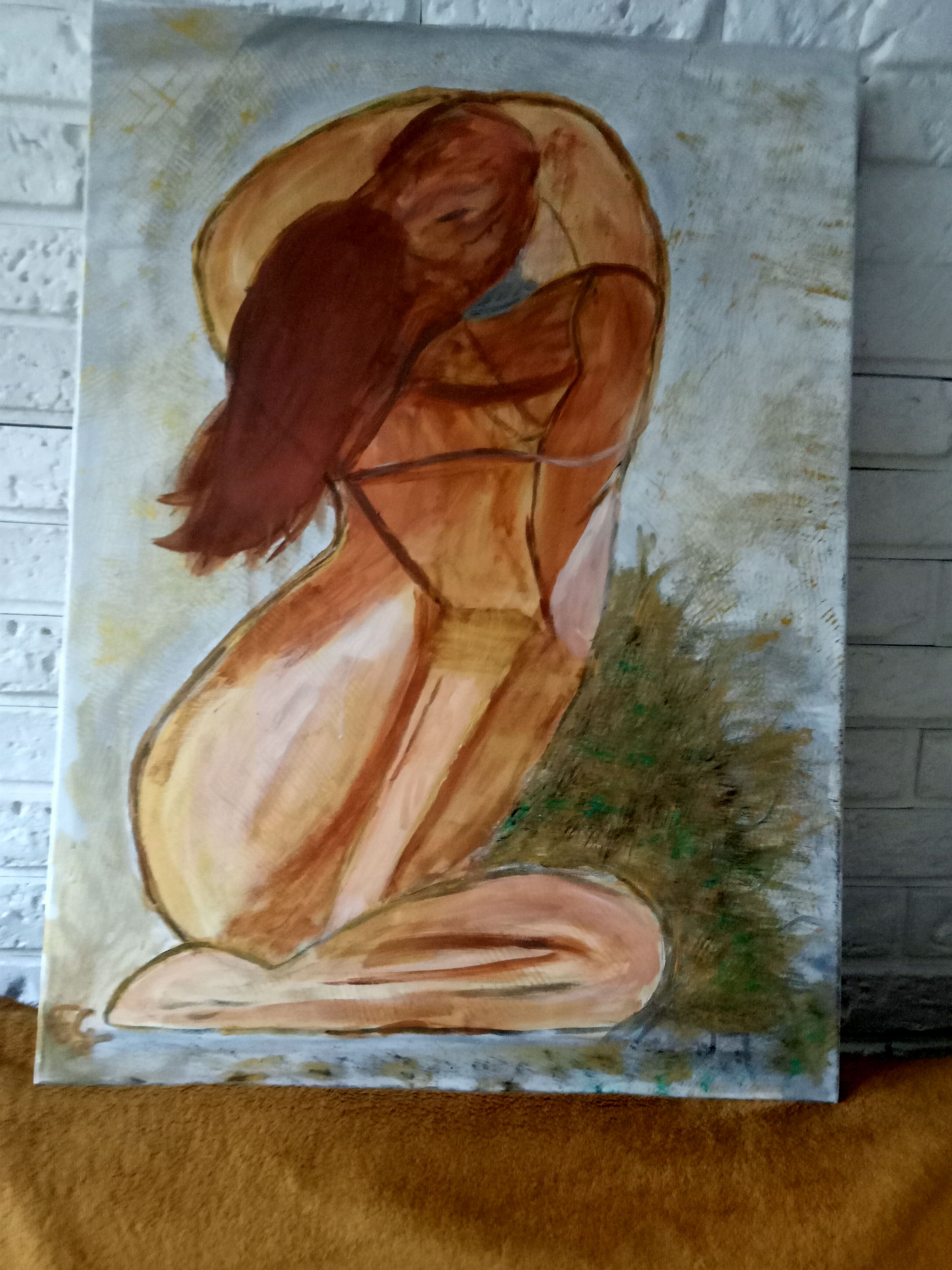 obraz  75x55  recznie  malowany unikat