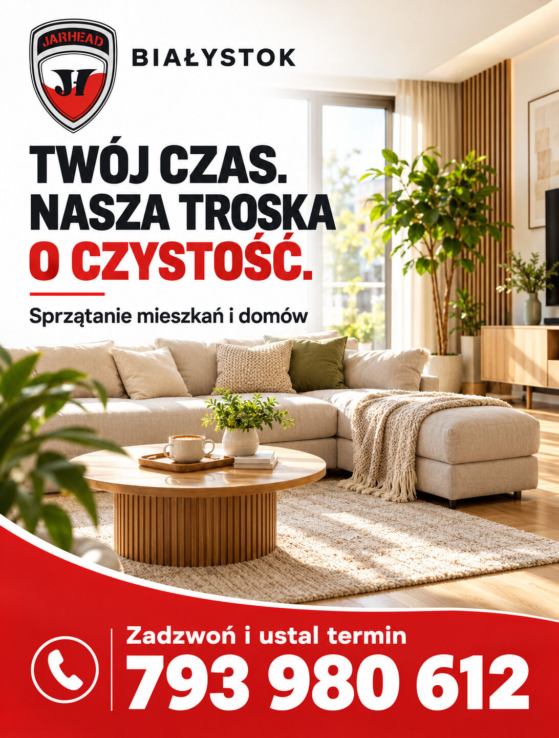 Sprzątanie mieszkań, domów, biur i po remontach | Białystok i okolice JARHEAD