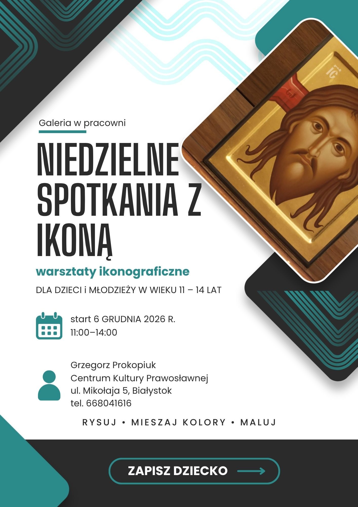 warsztaty ikonograficzne dla dzieci młodzieży
