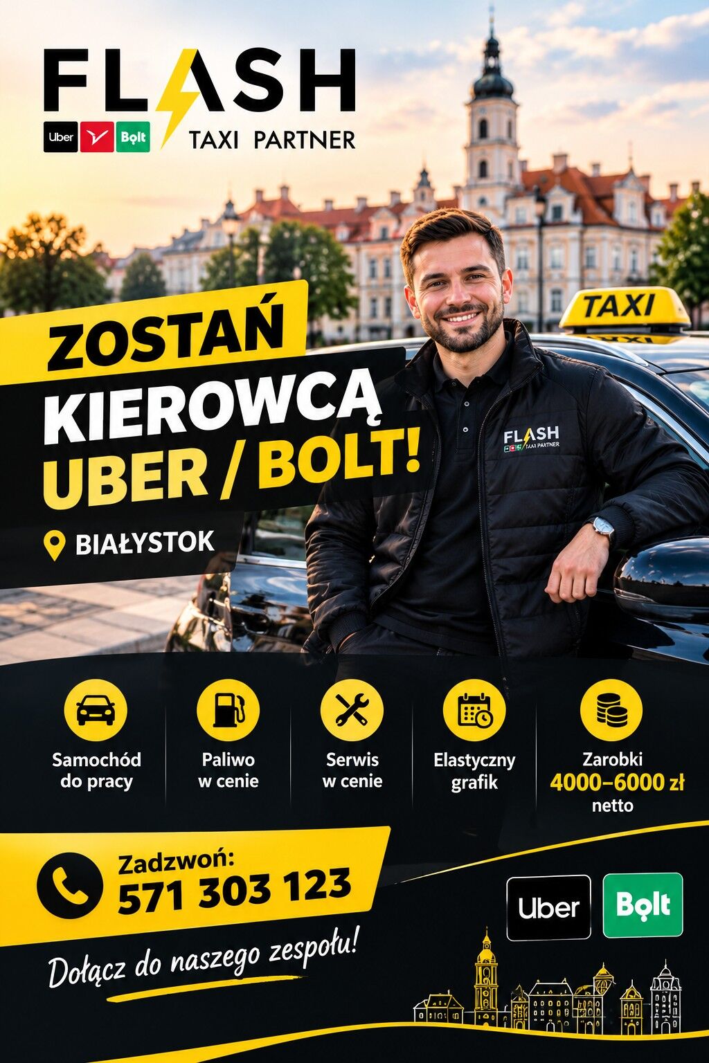 Zatrudnimy na BOLT,FREE NOW,UBER