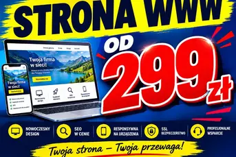 Strony internetowe za 299 zł - wykonanie od A do Z