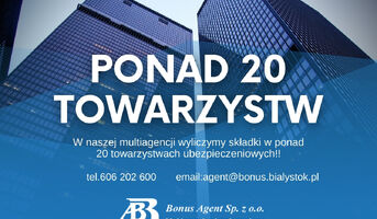 Agencja Bonus Agent ubezpieczenia komunikacyjne, turystyczne, mieszkania
