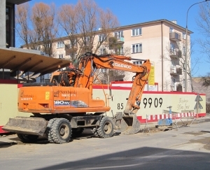 Zwężenie jezdni na ulicy Nowy Świat