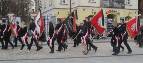 Białostcka młodzież na uroczystościach w Warszawie