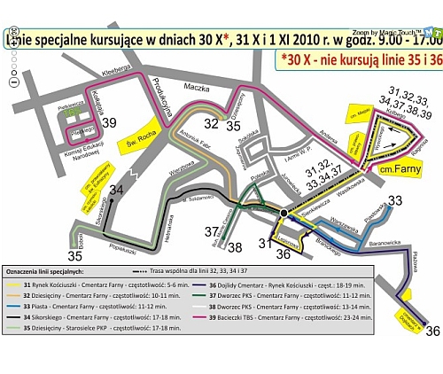 Specjalny rozkład jazdy autobusów w weekend Wszystkich Świętych