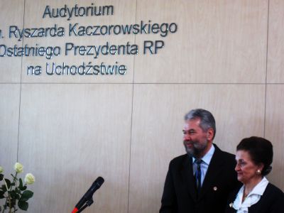 Ryszard Kaczorowski patronem audytorium biblioteki UwB