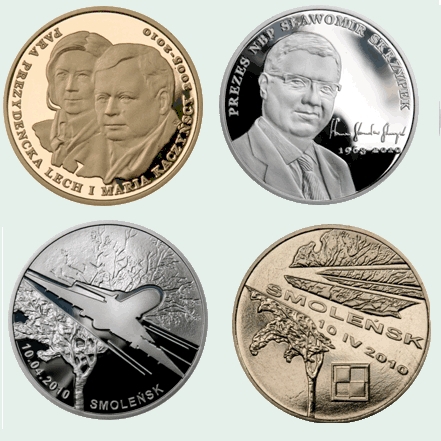 NBP: okolicznościowe monety upamiętnią ofiary katastrofy smoleńskiej