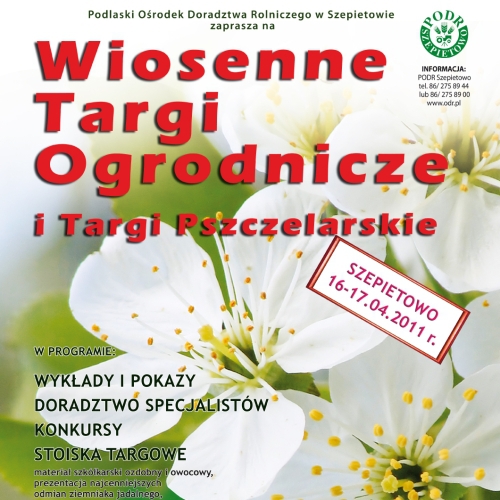 Wiosenne Targi Ogrodnicze i Targi Pszczelarskie w Szepietowie