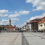 Kolorowy chodnik w centrum Białegostoku