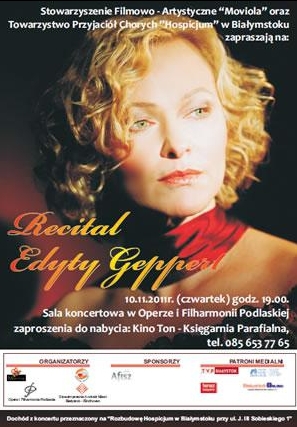 Edyta Geppert. Recital charytatywny w Filharmonii
