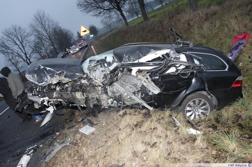 Jechał kradzionym BMW - zginął w wypadku