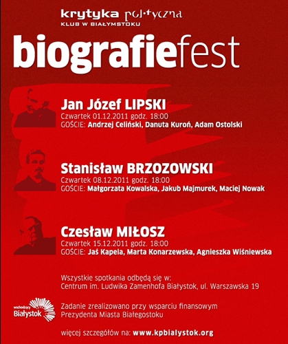Biografie FEST. Dyskusja poświęcona postaci Czesława Miłosza