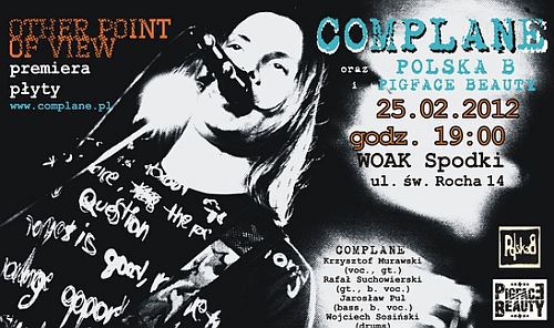Premiera płyty  "Other point of view" zespołu Complane.  Koncert w Spodkach WOAK