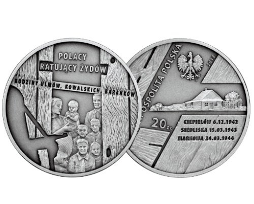 Do obiegu weszły monety upamiętniające Polaków ratujących Żydów
