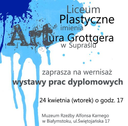 Prace uczniów supraskiego "plastyka" w Muzeum przy Świętojańskiej