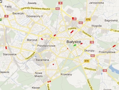 Waszyngtona, Chopina, Poleska - uwaga na drogowców