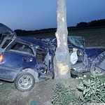 Volkswagen uderzył w drzewo, kierowca zginął na miejscu