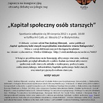 Kapitał społeczny osób starszych. Otwarta debata socjologiczna