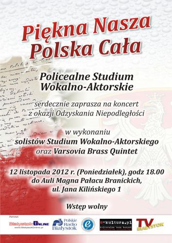 Koncert z okazji Święta Niepodległości w Pałacu Branickich