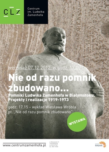 Jak budowano pomnik Ludwika Zamenhofa – historię przypomni wystawa w CLZ