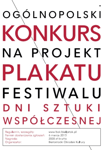 Białostocki Ośrodek Kultury ogłasza konkurs na projekt plakatu DSW