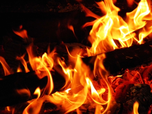Pożar drewnianego domu w Horodniance