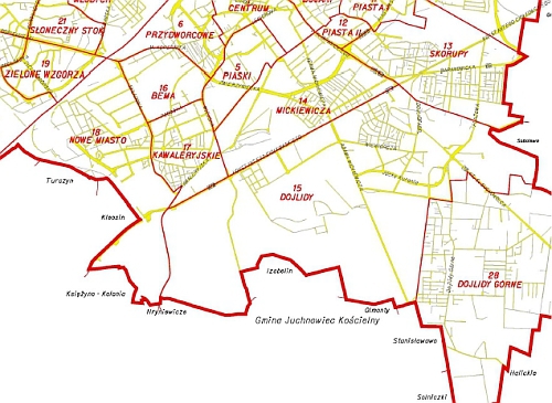 Magistrat chce zmienić granice osiedli Dojlidy i Nowe Miasto