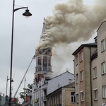 Pożar kościoła św. Wojciecha przy ul. Warszawskiej