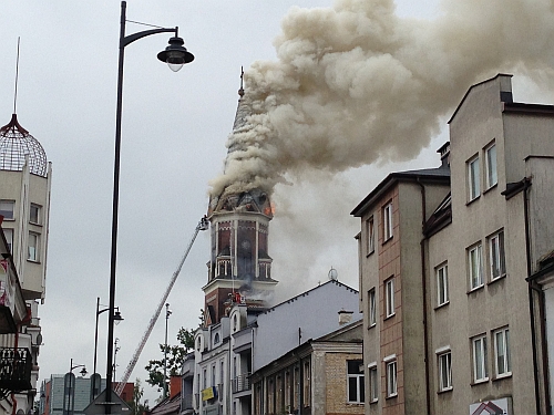 Pożar kościoła św. Wojciecha przy ul. Warszawskiej