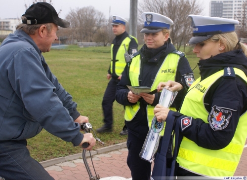 Policja kontrolowała rowerzystów w centrum miasta