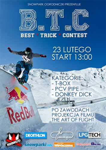 Snowpark Ogrodniczki zaprasza B.T.C, czyli Best Trick Contest