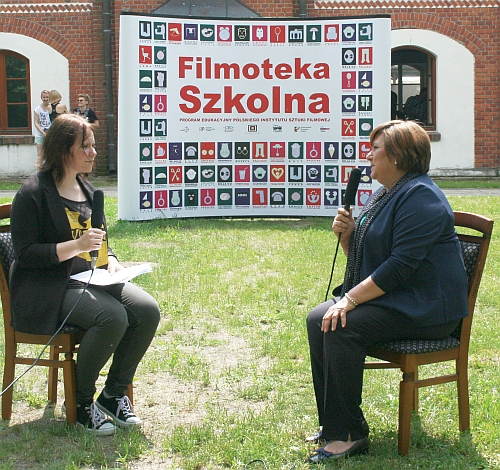 Pierwsza na Podlasiu Pracownia Filmoteki Szkolnej. Otworzyła ją Anna Komorowska